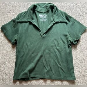 Fisherman Polo in Dark Emerald in size XL